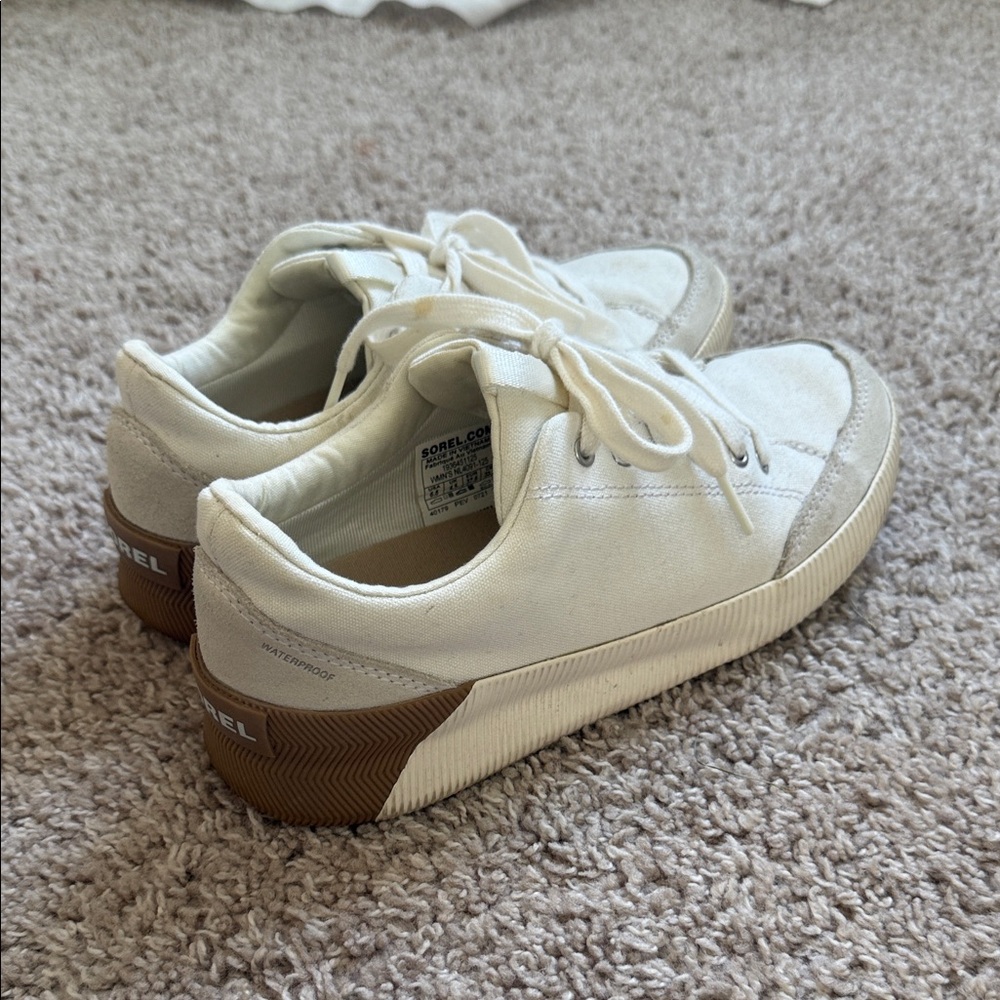 Sorel White and Brown Women's Sneakers